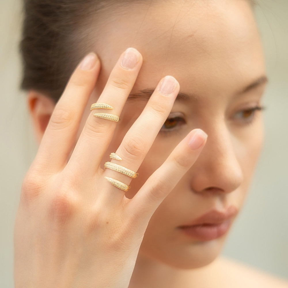 Diamond Double Claw Ring