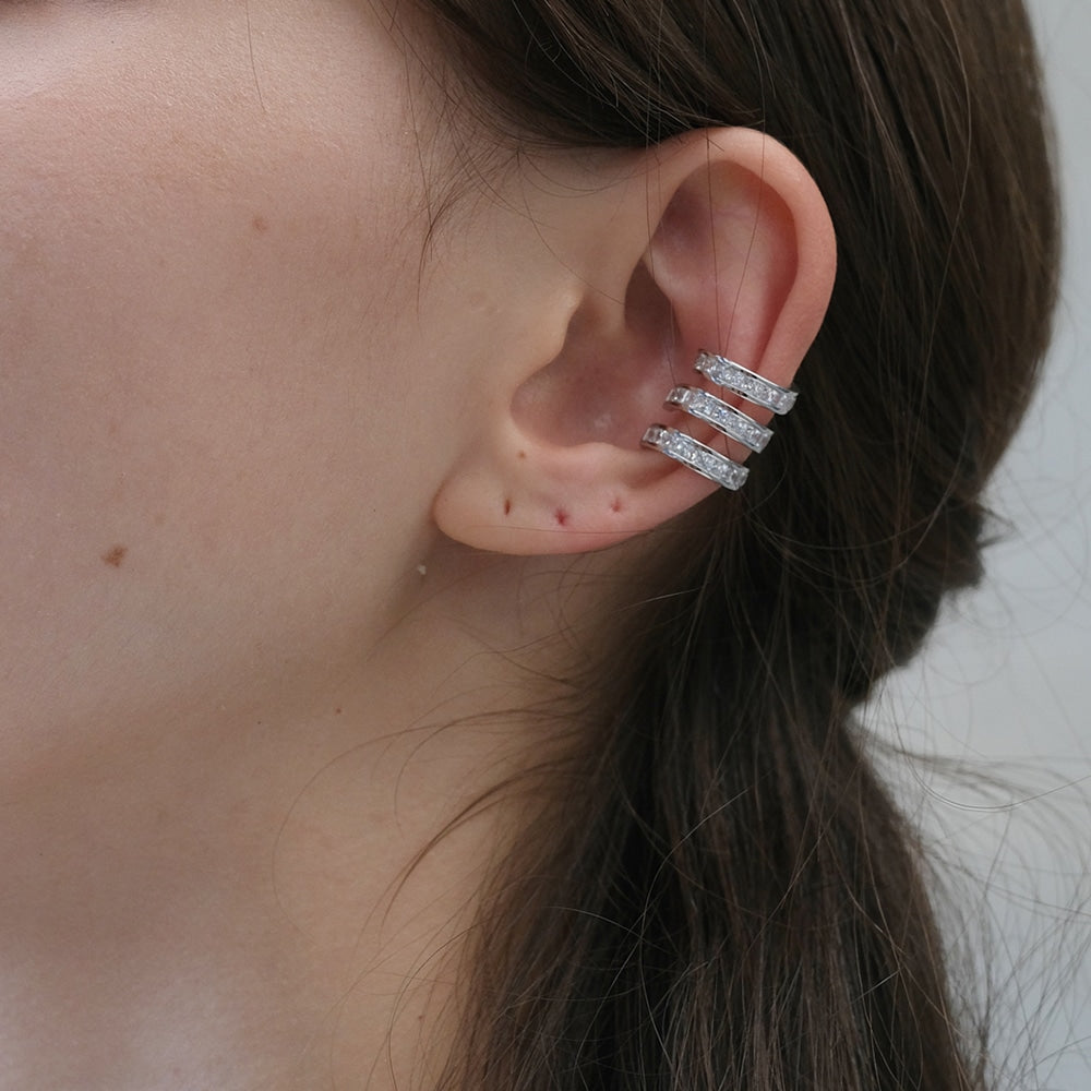 Baguette Triple Ear Cuff