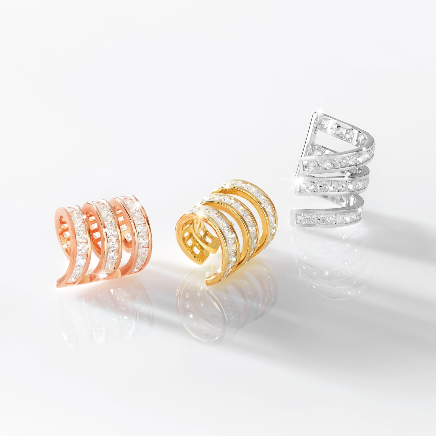 Baguette Triple Ear Cuff