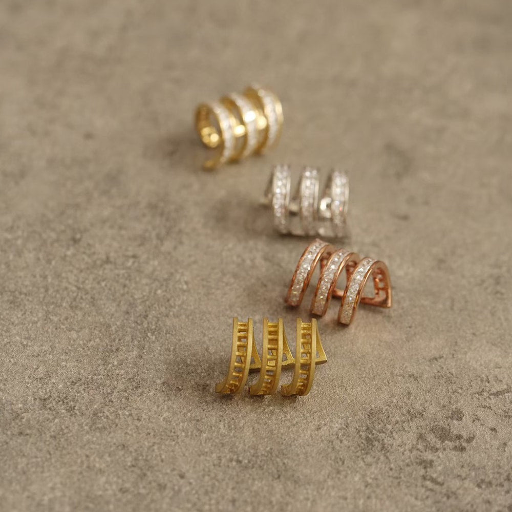 Baguette Triple Ear Cuff