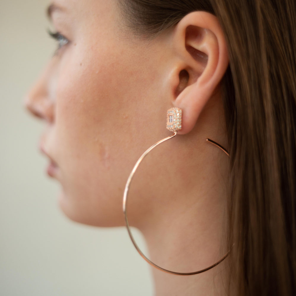 Baguette Oversized Hoops