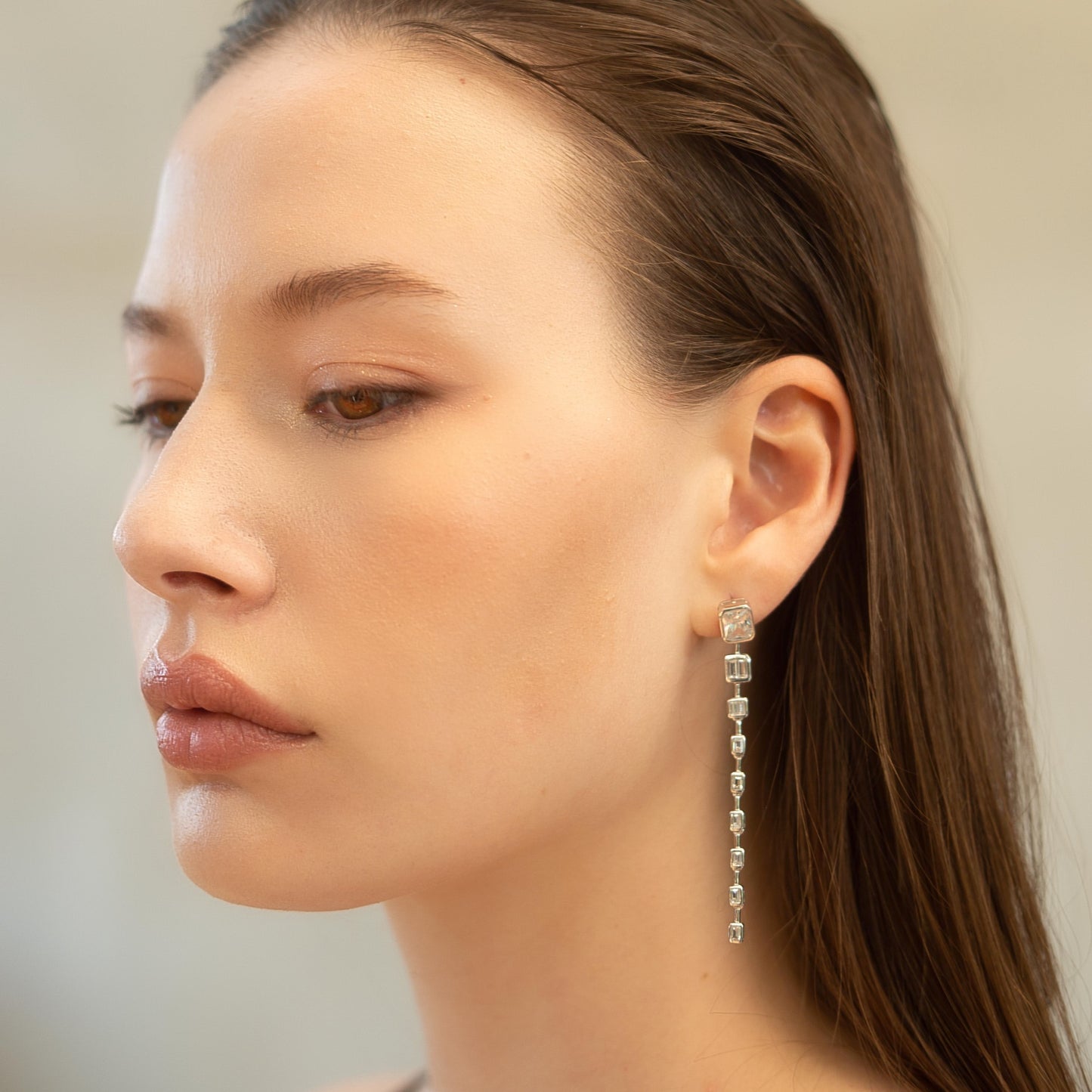 Baguette Drop Earrings