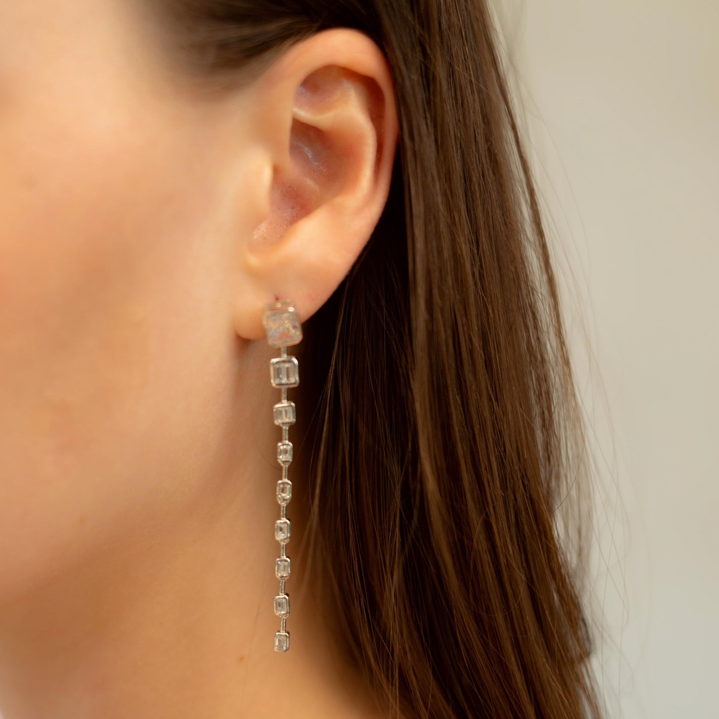 Baguette Drop Earrings