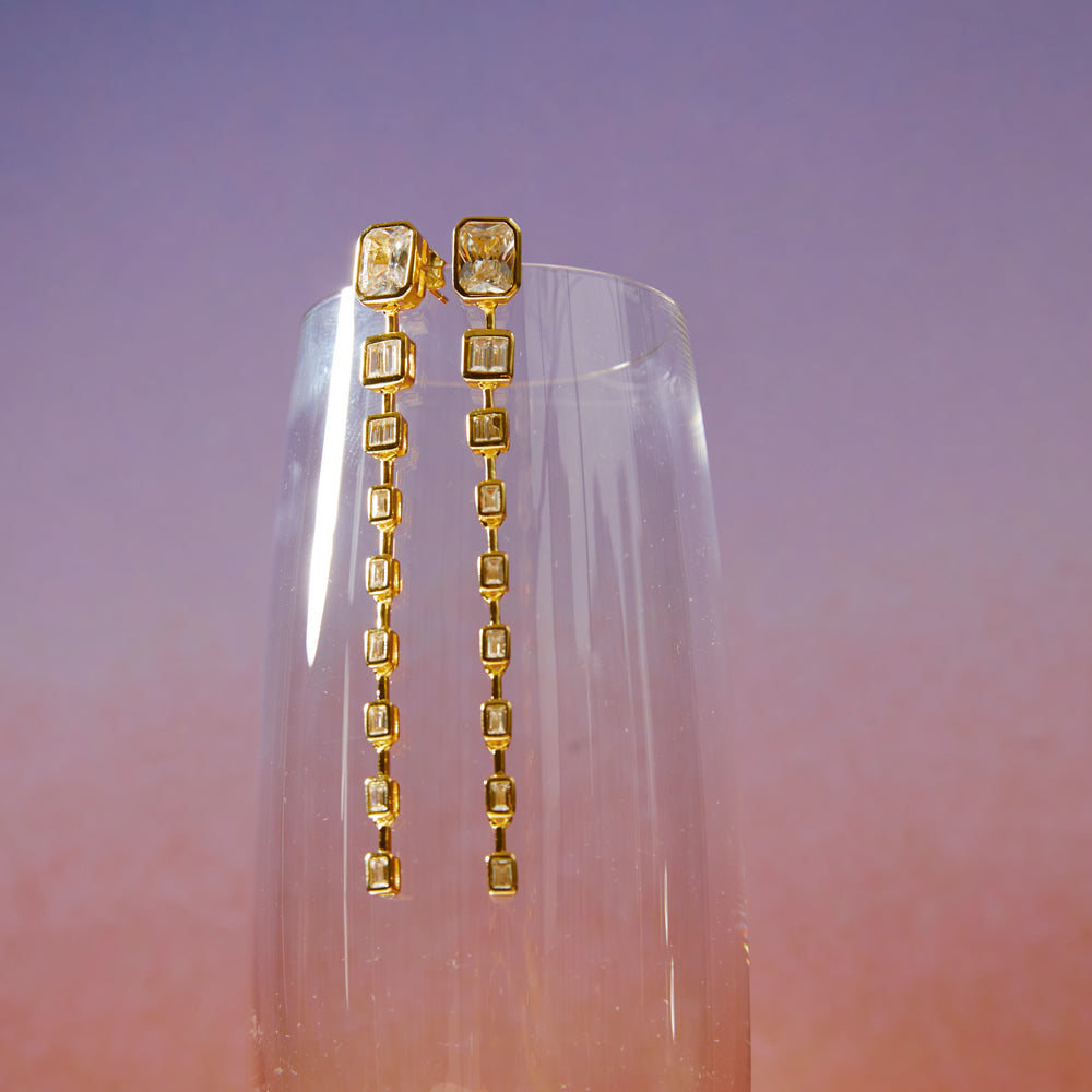Baguette Drop Earrings