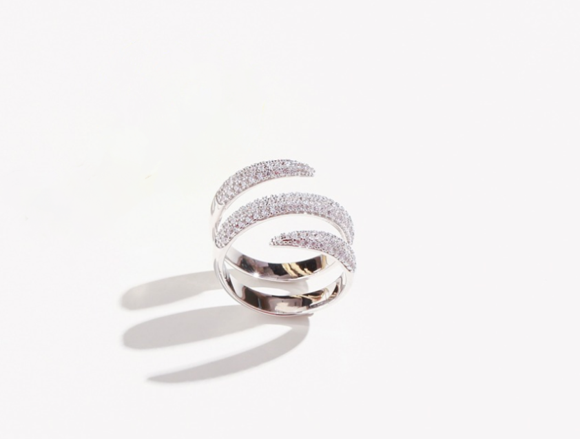 Diamond Double Claw Ring