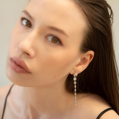 Baguette Drop Earrings